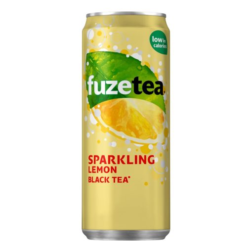 Fuze Tea Sparkling Black tea Blikjes 33cl