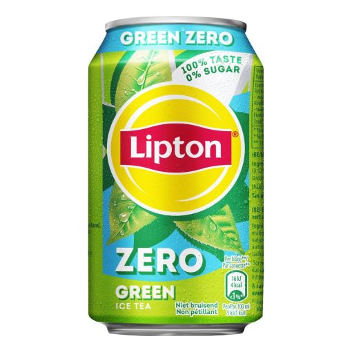 lipton zero green ice tea 33cl blikjes tray 24 stuks suikervrij kopen