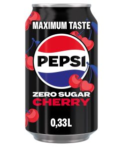 Pepsi Cola Zero Cherry Blikjes 33cl Tray 24 Stuks