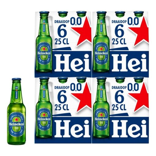heineken 0.0 alcoholvrij bier 25cl flesjes doos 24 stuks wegwerp kopen